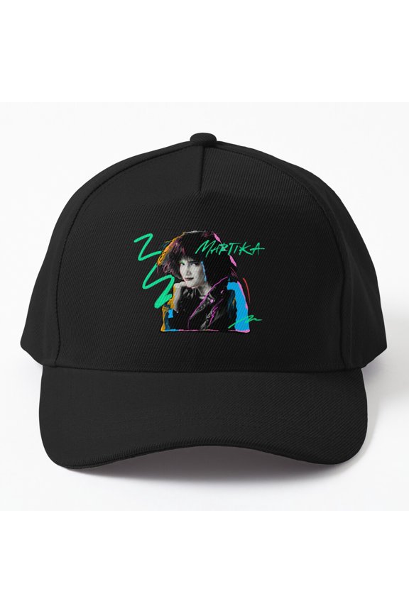 Martik 80s Style Baseball Hat, Retro Color Music-Inspired Graphic Design, Classic Everyday Cap