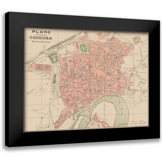 Martin 18x15 Black Modern Framed Museum Art Print Titled - Cordova Spain Europe - Martin 1911