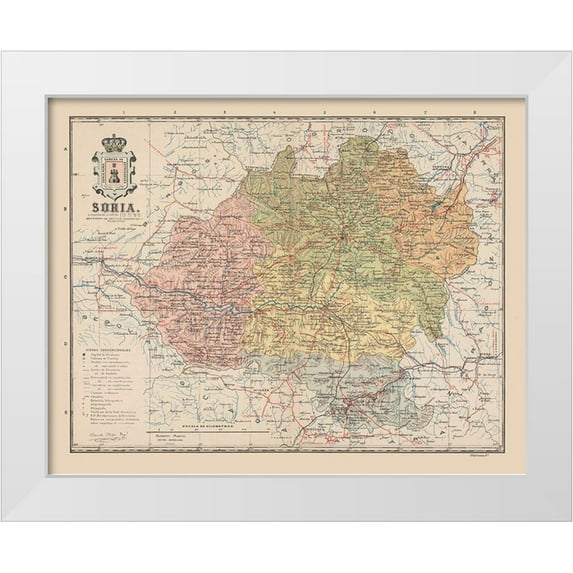 Martin 18x15 White Modern Wood Framed Museum Art Print Titled - Soria Spain Europe - Martin 1911