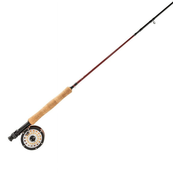 Martin 67R Lake and Pond Fly Fishing Rod and Reel Combo Kit, 9-Foot Rod, Tackle Box and Hook Removal and Cutting Tool, Brown