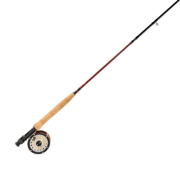 Martin 67R River and Stream Fly Fishing Rod and Reel Combo Kit, 8-Foot 6-Inch Rod, Tackle Box and Hook Removal and Cutting Tool, Brown