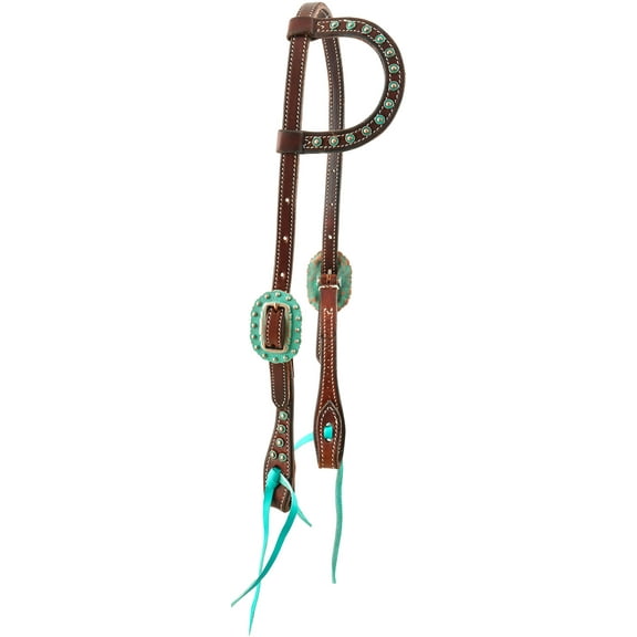 Martin Antique Turquoise Sliding Ear Headstall, Brown