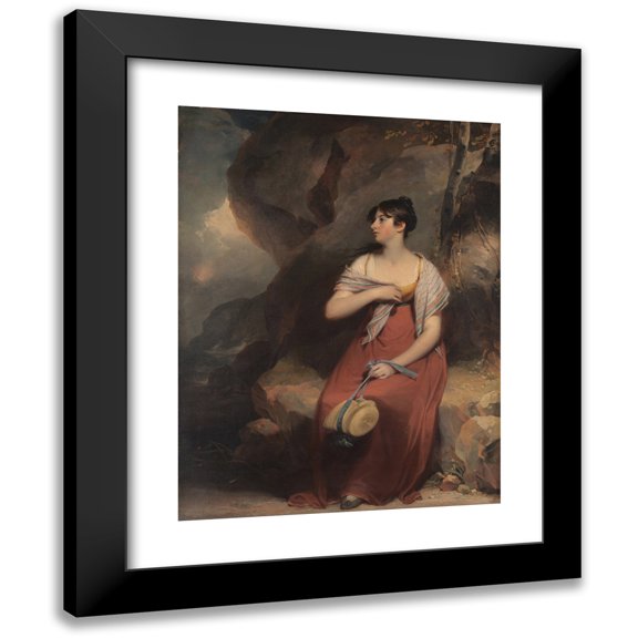 Martin Archer Shee 12x14 Black Modern Framed Museum Art Print Titled - A Woman in a Landscape