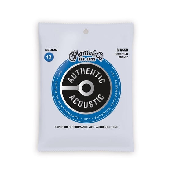 Martin Authentic Acoustic Guitar Strings - Superior Performance 92/8 Medium