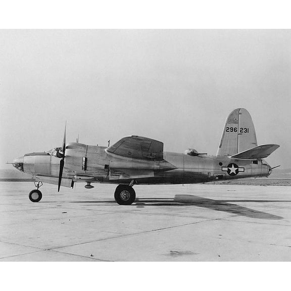 Martin B-26 Marauder WWII Bomber Style - B - 20x30 Inch Glossy Laminated Aviation Poster - Stunning Detail and Bold Colors