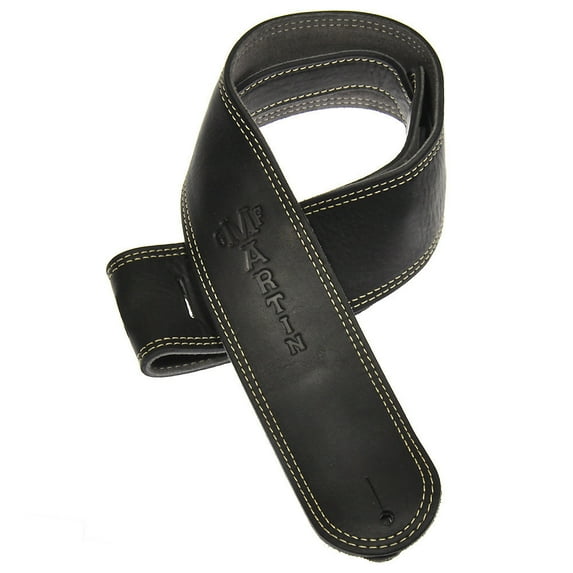 Martin Black Bell Glove Leather Guitar Strap