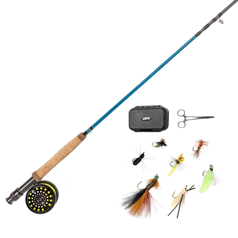 Martin Blue Chip 56R Multispecies Fly Reel and Fishing Rod Combo Kit, 9-Foot 4-Piece Rod, 5-Weight, Aluminum Reel, Weight-Forward Line, Fly Assortment, Semi-Rigid Carrying Case, Blue/Black - Walmart.com Martin Blue Chip 56R Multispecies Fly Reel and Fishing Rod Combo Kit, 9-Foot 4-Piece Rod, 5-Weight, Aluminum Reel, Weight-Forward Line, Fly Assortment, Semi-Rigid Carrying Case, Blue/Black - Walmart.com
