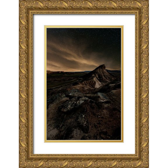 Martin Castan, David 17x24 Gold Ornate Wood Framed with Double Matting Museum Art Print Titled - Broken