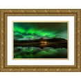 thumbnail image 1 of Martin Castan, David 32x23 Gold Ornate Wood Framed with Double Matting Museum Art Print Titled - Wind To Northern Ligths, 1 of 4