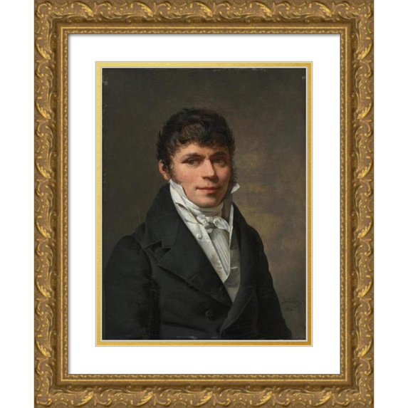 Martin Drölling 19x24 Gold Ornate Framed and Double Matted Museum Art Print Titled - Nicolas Louis Farned (1812)