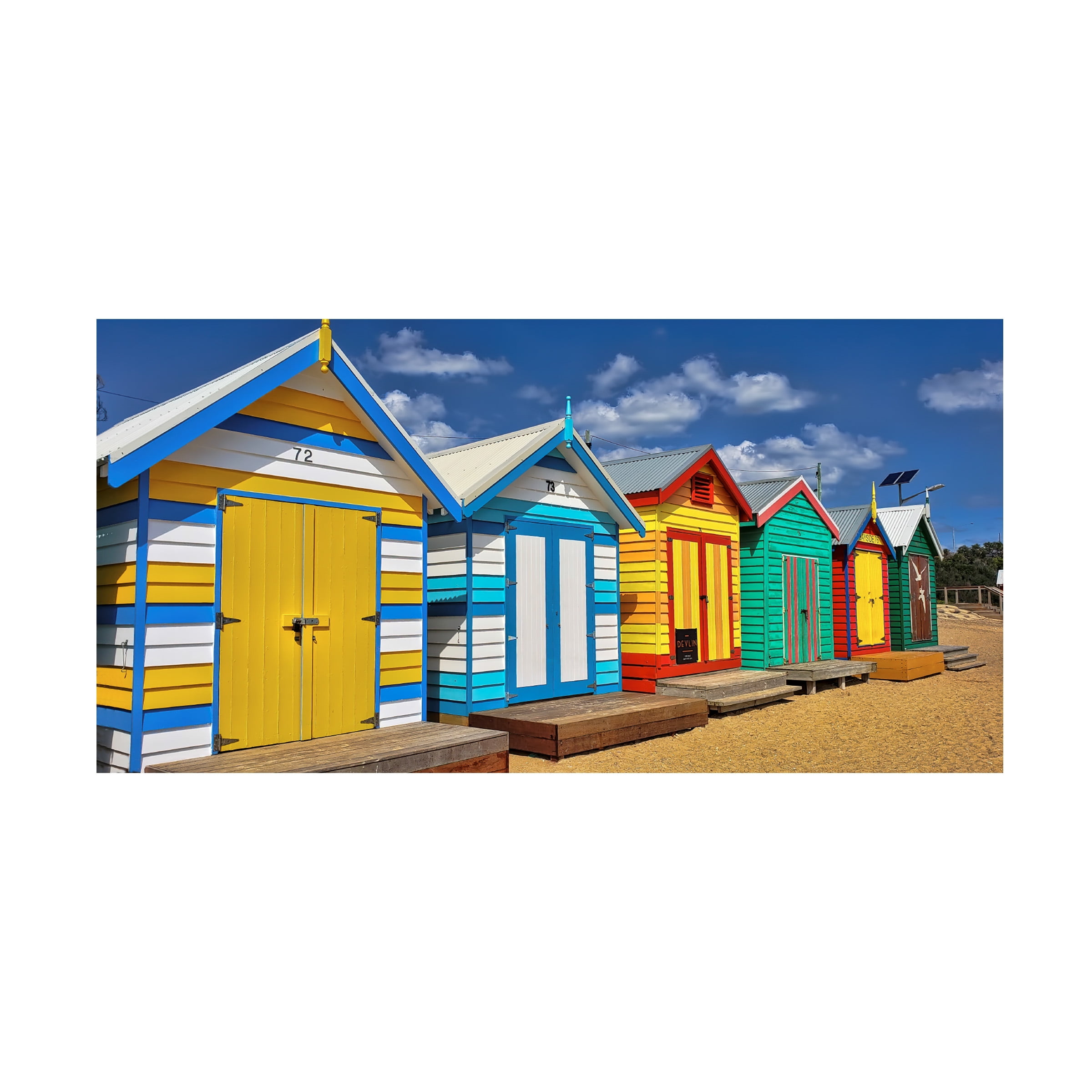 Martin Fine Photography 'Beach Huts 05' Canvas Art - Walmart.com