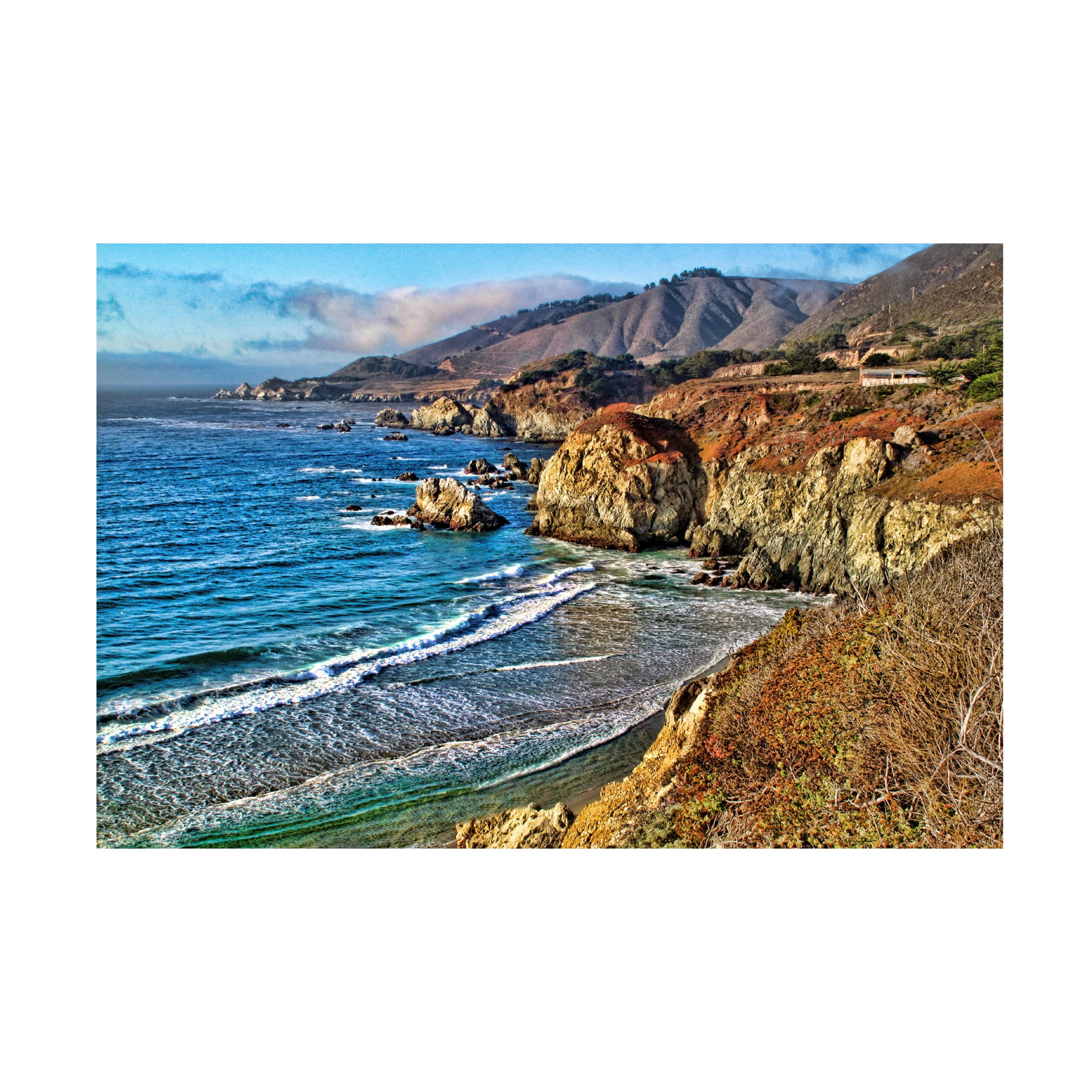 California Coastline 32" x 22" Canvas Art Print