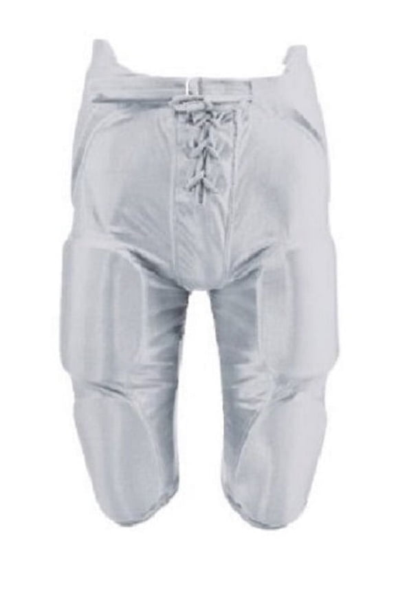 Martin Football YOUTH "Dazzle" Game Pants with Integrated 7-Piece Pad Set, WHITE