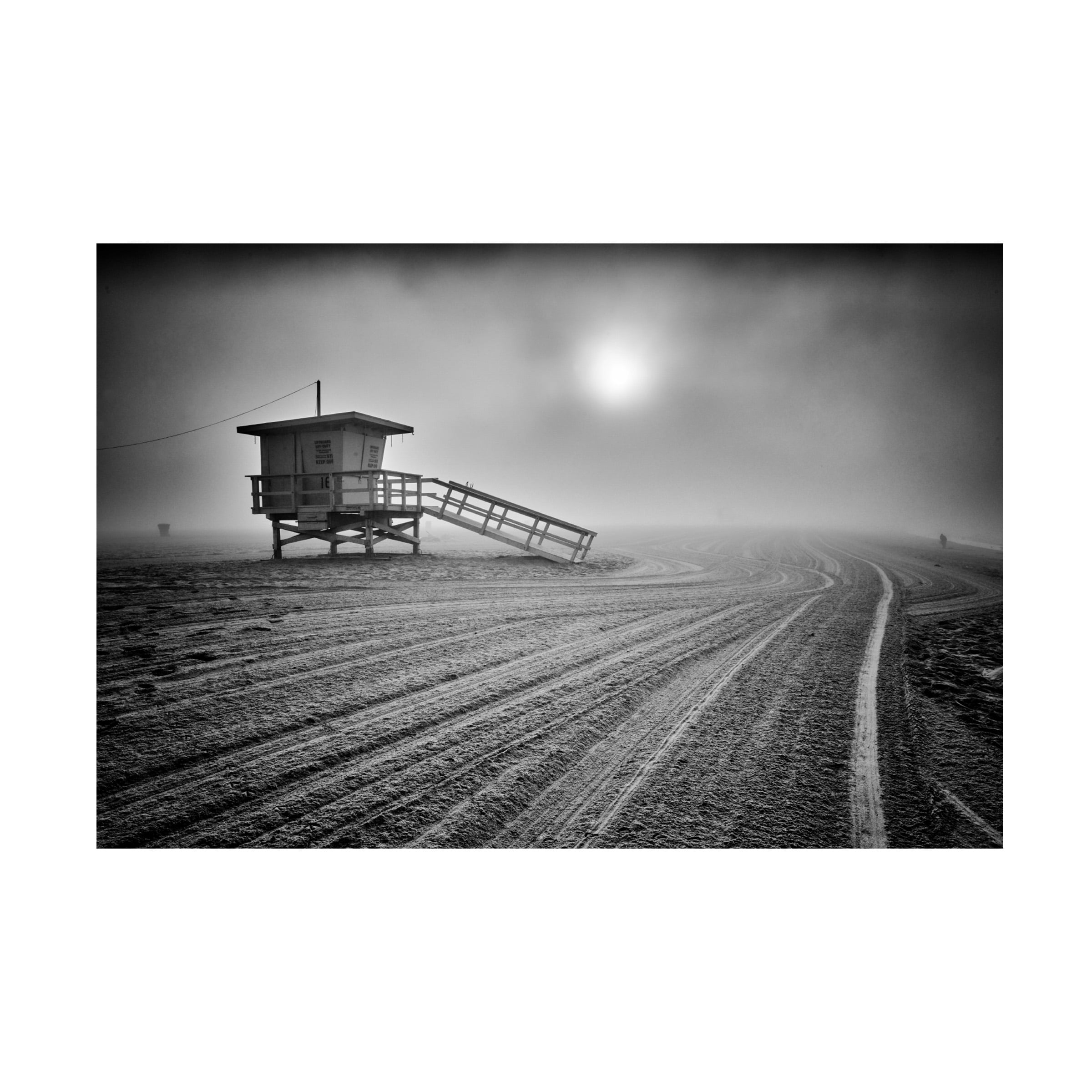 Martin Froyda 'Fog On The Beach Santa Monica California' Canvas Art