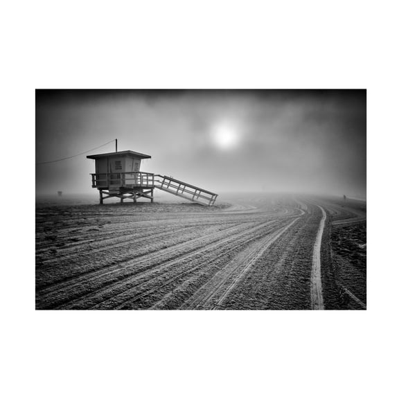 Martin Froyda 'Fog On The Beach Santa Monica ' Canvas Art