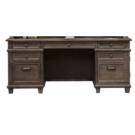 Martin Furniture Carson Credenza Wood Office Desk Writing Table Gray