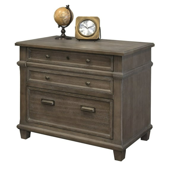 Martin Furniture Carson Wood Lateral File Storage File Drawer Gray