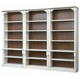 thumbnail image 1 of Martin Furniture Durham Three Rustic Open 8' Wood Bookcases, White, 1 of 6