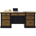thumbnail image 1 of Martin Furniture Toulouse Wood Executive Desk Writing Table Office Desk Black, 1 of 9