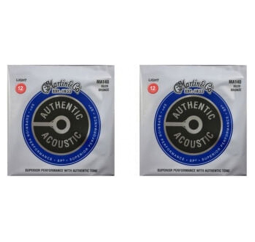 Martin Guitar Strings - 2-Pack - Acoustic - Light - 80/20 Bronze MA140