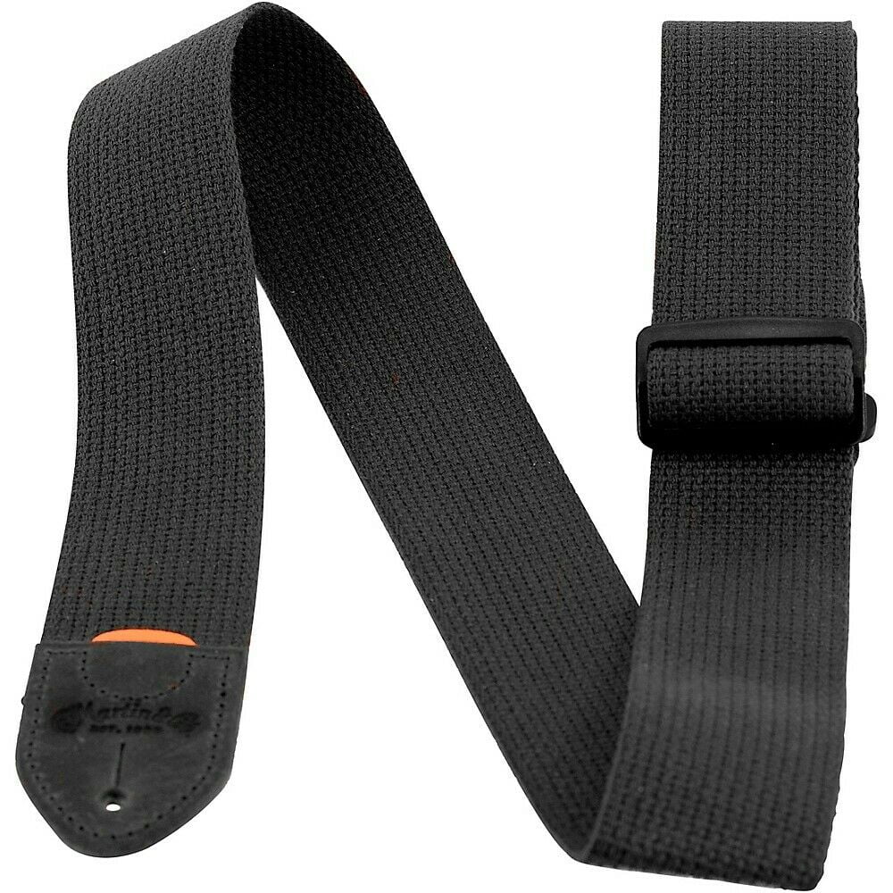 Martin Cotton Weave Pickholder Guitar Strap, Black
