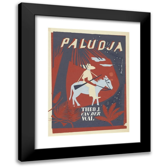 Martin Horwitz 11x14 Black Modern Framed Museum Art Print Titled - Design For, Theo J. Van Der Wal, Paludja (C. 1930 - C. 1965)