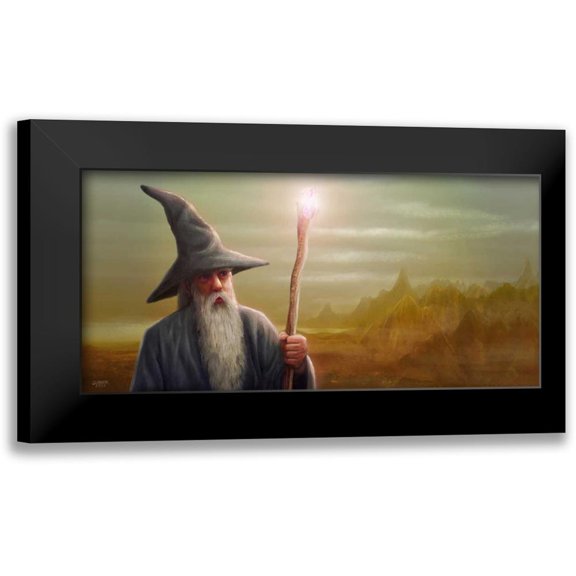 Martin, Jose Luis 24x14 Black Modern Framed Museum Art Print Titled - The Wizard