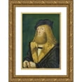 thumbnail image 1 of Martin Kaldenbach 18x24 Gold Ornate Framed and Double Matted Museum Art Print Titled - Portrait of Jakob Strial Bears (1506), 1 of 4