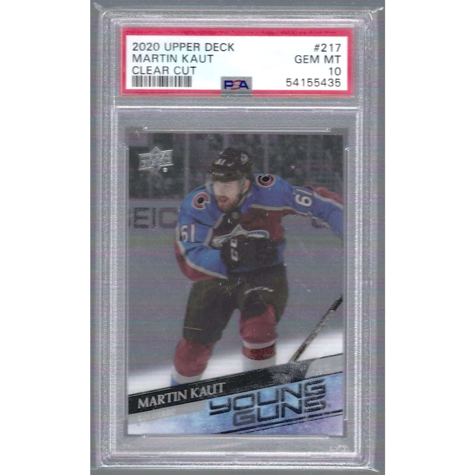 Martin Kaut 2020 21 Ud Series 1 Clear Cut Young Guns Rc Psa 10 Gem Mint