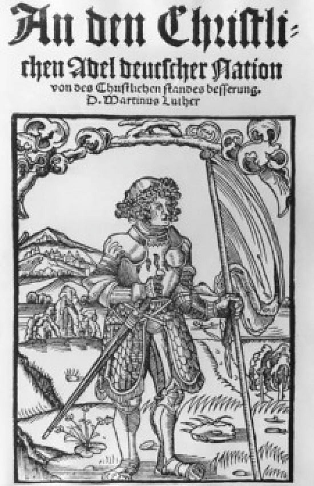 Martin Luther Defiant Monk unknown artist illustration Canvas Art - (24 x 36)