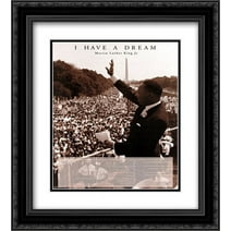 Martin Luther King 2x Matted 20x24 Black Ornate Framed Art Print