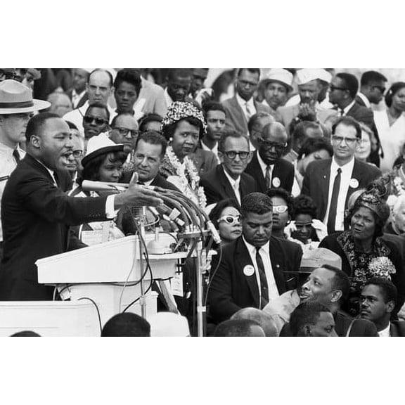 Martin Luther King Iconic Civil Rights Leader Rally 24x36 Poster