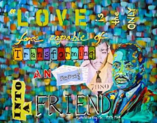 Martin Luther King Jr Canvas Art - Tana Plyler (22 x 28)