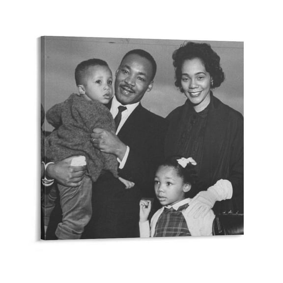 Martin Luther King Jr. Leader Poster American Poster Decorative Painting Canvas Wall Art Living Room Posters Bedroom Painting 16x16inch(40x40cm)