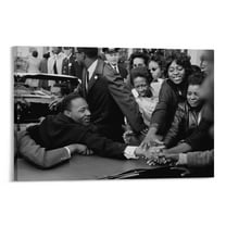 Martin Luther King Jr. Old Photo Poster Canvas Poster Wall Art Picture Prints Hanging Photo Gift Decor Home Posters Artworks 08x12inch(20x30cm)