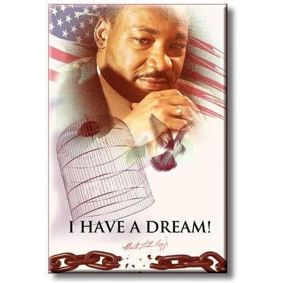 Martin Luther King Jr Picture on Stretched Canvas, Wall Art Décor, Ready to Hang