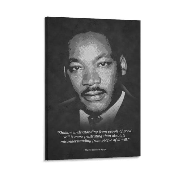Martin Luther King Jr. Poster Art Print Photo Art Painting Canvas Poster Home Decorative Bedroom Modern Decor Posters Gifts 16x24inch(40x60cm)