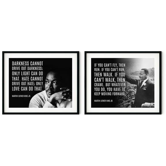 Martin Luther King Jr Wall Art Canvas Poster (Set of 2 Unframed Prints, 11 x 14 inches )