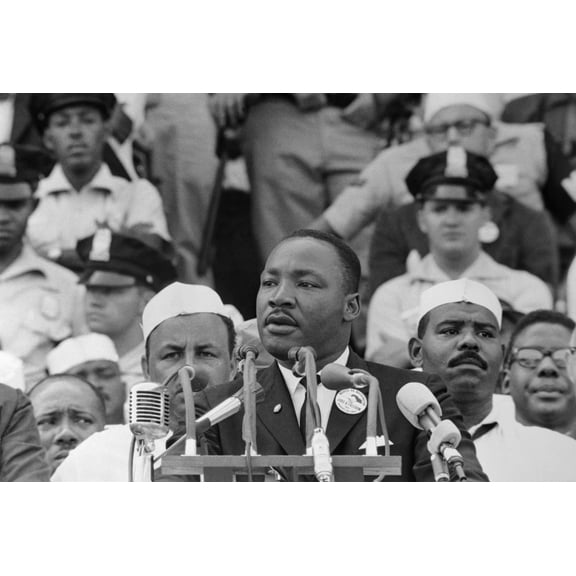 Martin Luther King Poster, I Have a Dream 1963 Speech Wall Art, 12x18