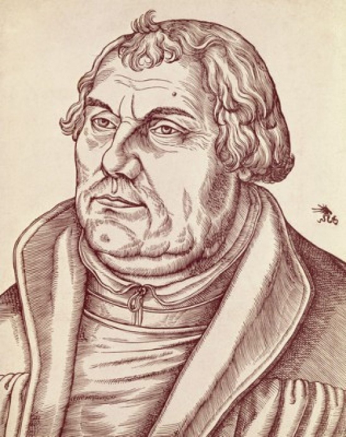 Martin Luther Lucas Cranach the Elder (1472-1553 German) Woodcut print Nuremberg Art Collection Nuremberg Germany Canvas Art - Lucas Cranach (24 x 36)