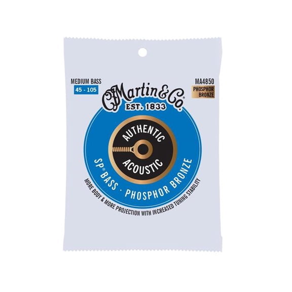 Martin MA4850 Authentic  SP Bass 92-8 Acoustic Bass Strings - Medium