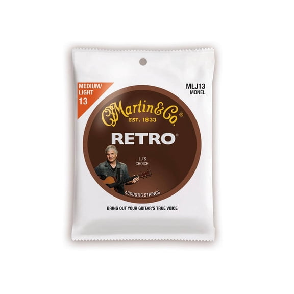 Martin MLJ13 Retro LJ?s Choice Acoustic Guitar Strings, Medium Light, 13-56