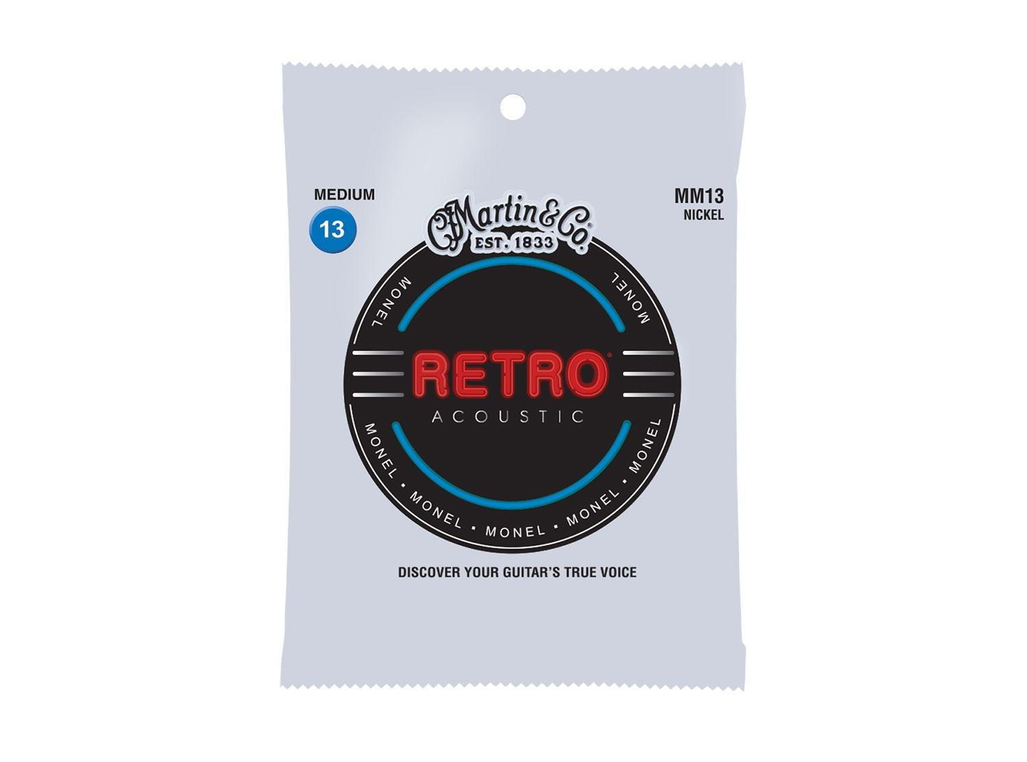 Martin MM13 Retro 6String Medium Gauge Set Acoustic Guitar Strings