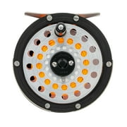 Martin Model 67R Fly Fishing Reel, Single Action, Metal Click Drag, 6-Weight Floating Fly Line, Brown/Silver