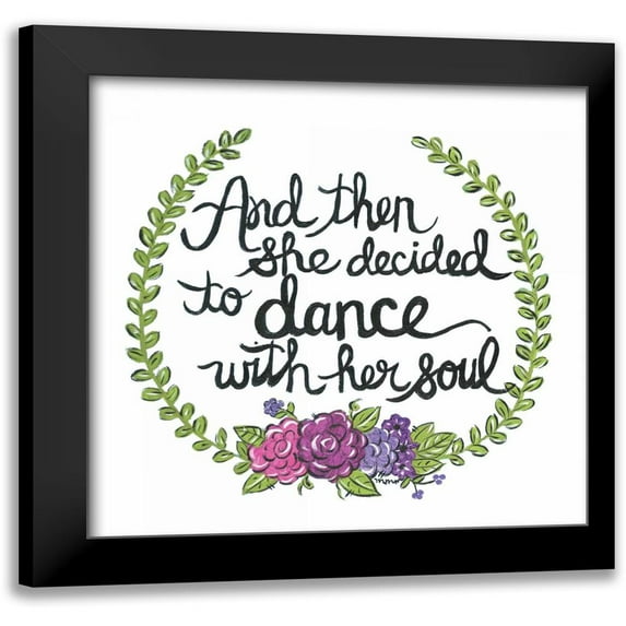 Martin, Monica 12x12 Black Modern Framed Museum Art Print Titled - Dance with her Soul