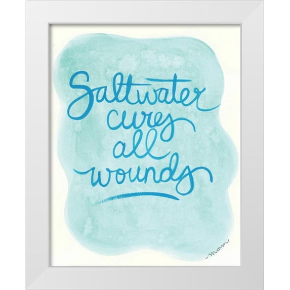 Martin, Monica 12x14 White Modern Wood Framed Museum Art Print Titled - Saltwater