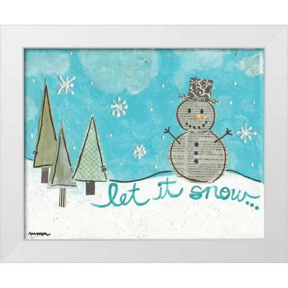Martin, Monica 18x15 White Modern Wood Framed Museum Art Print Titled - Let It Snow