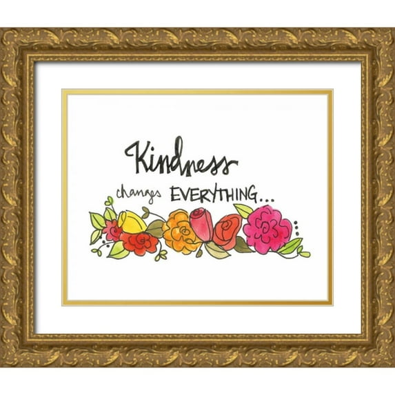 Martin, Monica 24x20 Gold Ornate Wood Framed with Double Matting Museum Art Print Titled - Kindness