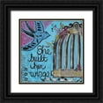 thumbnail image 1 of Martin, Monica 26x26 Black Ornate Wood Framed with Double Matting Museum Art Print Titled - She Built Her Wings, 1 of 4
