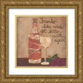 thumbnail image 1 of Martin, Monica 26x26 Gold Ornate Wood Framed with Double Matting Museum Art Print Titled - Friends And Wine, 1 of 4